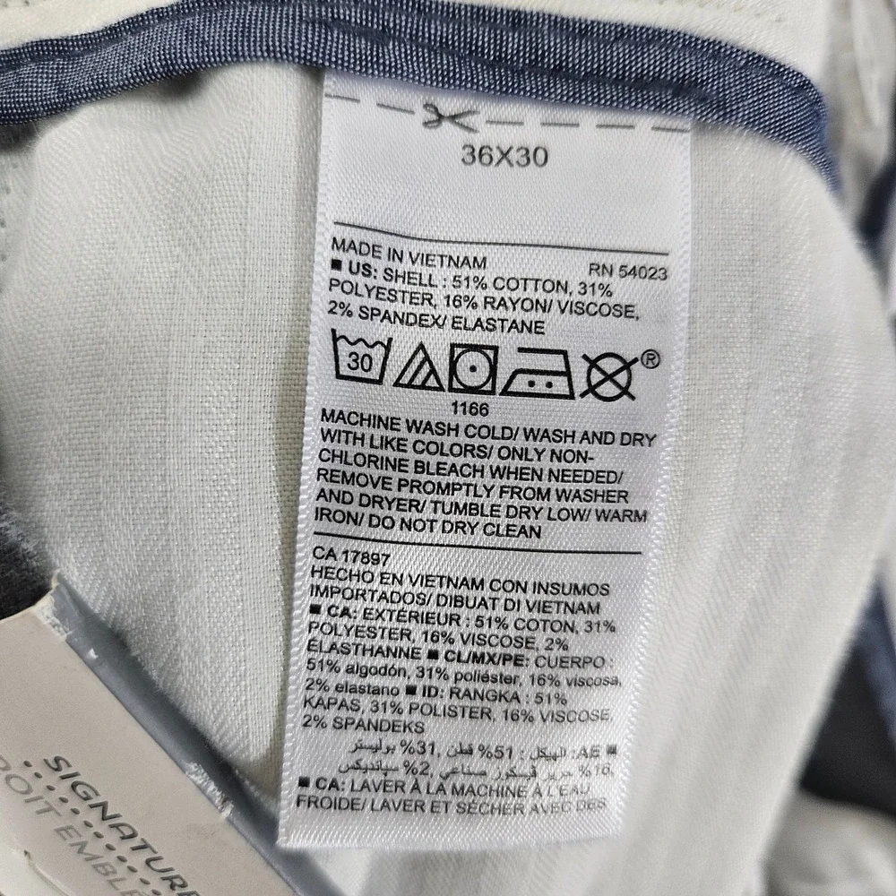 Old Navy‎ Men's Flannel Pants Trousers Gray Signature Slim Size 36x30 NEW